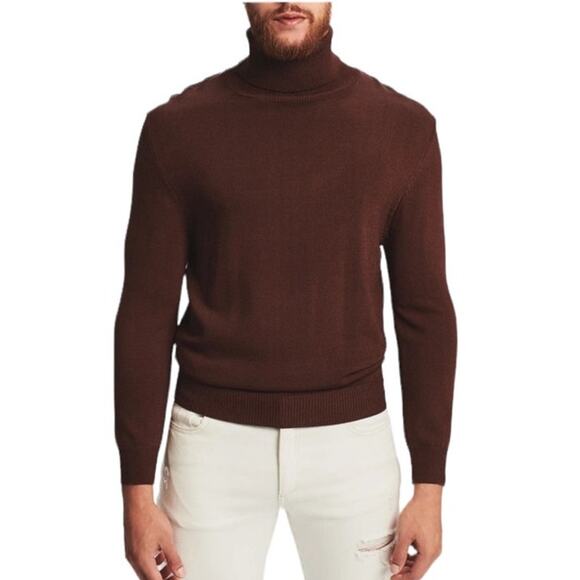 Ser.O.Ya Men's Weston Ribbed Turtleneck in Dark Brown Size XXL NWT - Picture 2 of 7